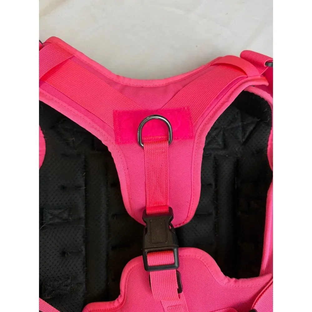 Petnanny Tactical Dog Harness Pink Adjustable No Pull Service Vest Size Large